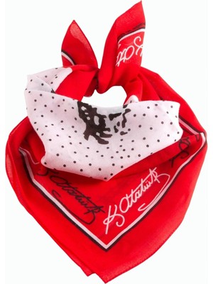Renas Store Atatürk Imzalı Desenli Bandana 50*50