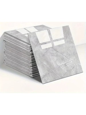 Renas Store Mermer Desen Duvar Sticker Gri 30 x 30 cm 1 Adet