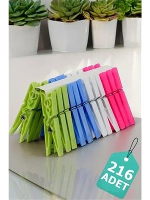 Renas Store Plastik Çamaşır Mandalı 216 Adet 714510