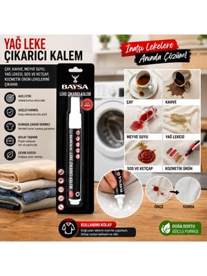 Hediye Bahçesi Giysiler Için Yağ ve Leke Çıkarıcı Kalem - Anında Etkili Güçlü Formül