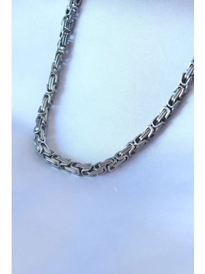 Renas Store 316L Çelik Gümüş Renk Kral Zincir Model Erkek Kolye - TJ-ERK1322