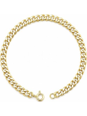 Sembol Gold 14 Ayar 4 mm Gurmet Altın Bileklik 18,5 cm