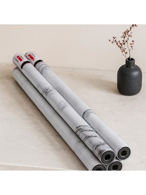 Renas Store Beyaz Mermer Desenli Kendinden Yapışkanlı Folyo 2m x 60CM