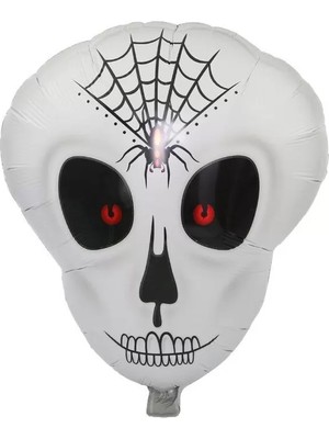 Renas Store Örümcek Ağ Desenli Iskelet Folyo Balon