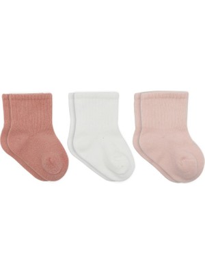 Renas Store Cherry Girl 3'lü Penye Soket Çorap 10138 Pudra