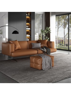Veluxe Home & Living'den Monia Italyan Deri Modern Koltuk Hakiki Deri Modern Koltuk