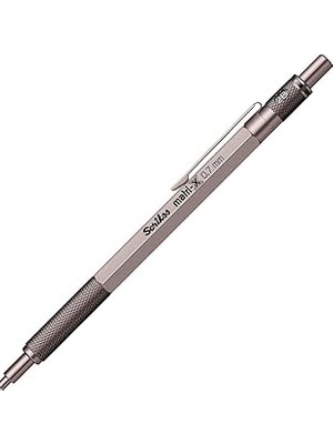 Renas Store Scrikss Office Matri-X Versatil 0.7 mm Metalik Gri Şeffaf Amb.