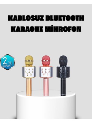 Renas Store Mey Ithalat® Taşınabilir Karaoke Mikrofon – Bluetooth, USB ve Aux Girişli