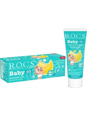 Renas Store Mey Ithalat® Bebek Diş Macunu Muz Püresi Tadında 0-3 Yaş 45 gr