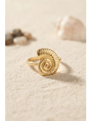 Renas Store Nautilus Tasarım Gold Renk Kadın Yüzük TJ-BYK4213