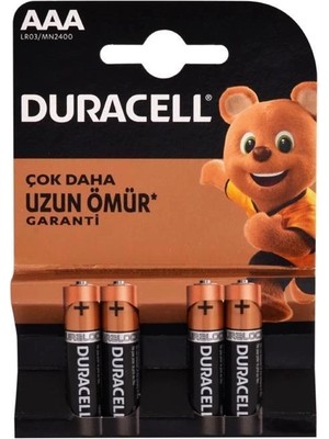 Renas Store Mey Ithalat® Duracell Alkalin Pil Aaa 4'' Lü Paket