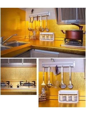 Renas Store Mey Ithalat® Yapışkanlı Gold Mutfak Tezgah Folyosu