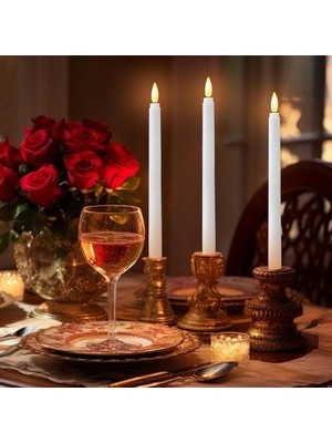 Renas Store Mey Ithalat® 28 cm Pilli LED Mum 12'li Paket