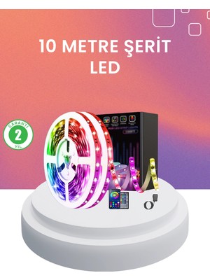 Renas Store Mey Ithalat® 10 Metre Telefon Kontrollü Smart Şerit LED USB Rgb Kumandalı