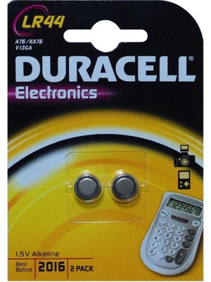 Renas Store Mey Ithalat® Duracell LR44/AG13/A76 1.5 Volt Alkalin Pil 2'li Paket