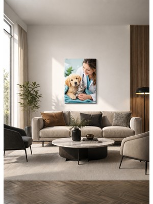Zera Wall Mdf Tablo Veteriner Hekim, Yavru Köpek ve Kedi – Veteriner Kliniği, Muayenehane ve Ofis Duvar Dekorasyonu