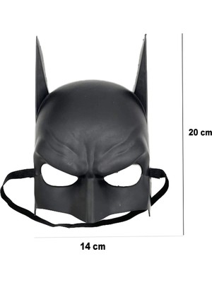 Renas Store Mey Ithalat® Siyah Renk Çocuk Boy Arkadan Lastikli Maske   20X14 cm