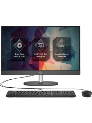 Hp Proone 240 G10 Intel Core Ultra 7 155U 48GB 2tb SSD 23.8" Fhd Freedos All In One Pc D21FRET1 007