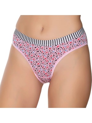 Gümüş 6024 12'li Kadın Likralı Kemer Lastikli Galaksi Bikini