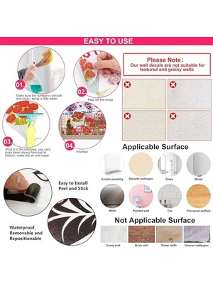 Renas Store Mey Ithalat® Tropikal Bitkiler Duvar Stickerı Model A