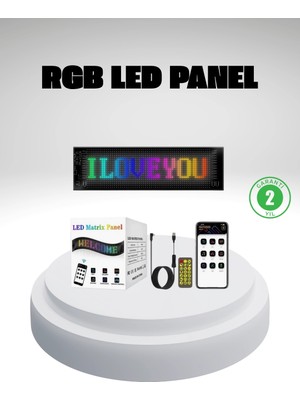 Renas Store Mey Ithalat® Rgb LED Panel – Mobil Uyumlu, Yazı ve Gıf Destekli, USB Bağlantılı Dekoratif Ekran