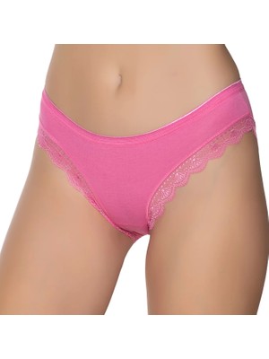 Gümüş 6094 12'li Kadın Likralı Ince Bel Paçası Dantel Bikini