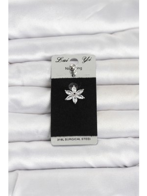 Renas Store Mey Ithalat® 316L Cerrahi Çelik Lotus Model Göbek Piercing