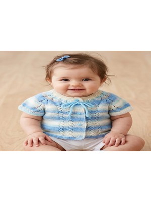 Güzel Kaman Renkli Bebek Yeleği Pamuklu ( Bebe Ipinden Yapıldı