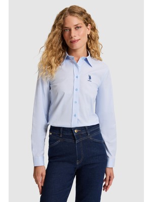 U.s. Polo Assn. Kadın Açık Mavi Gömlek Basic 50320205-VR003