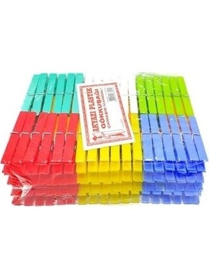Renas Store Plastik Gökkuşağı Mandal 144 Parça (5047)