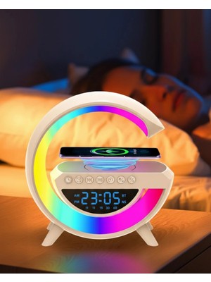 Renas Store Rgb Işıklı Kablosuz Hoparlör Bluetooth USB Fm Tf Kart Destekli