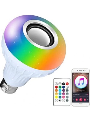 Renas Store Bluetooth Hoparlör Akıllı LED Ampul Lamba (5047)