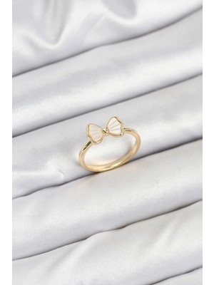 Renas Store Pirinç Gold Renk Fiyonk Model Kadın Yüzük