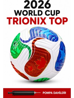 ByKurt Futbol Topu 2026 World Cup Trionix 5 Numara Pompalı Set