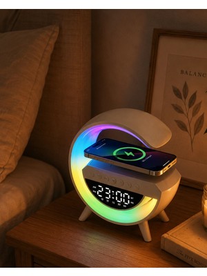 Renas Store Rgb Işıklı Bluetooth Hoparlör Tf Kart ve Fm Destekli Kablosuz Ses Sistemi
