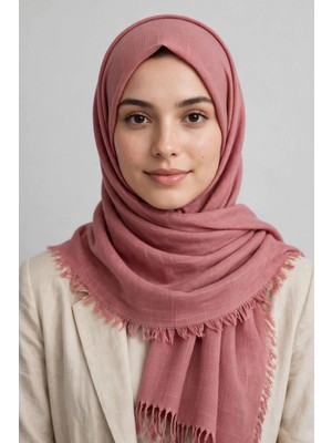 Güzel Kaman Başörtüsü Gül Kurusu Dört Mevsim 1 Adet Kalite Kullanışlı Güzel Şık ( Ebadı : 100 cm x 100 cm )