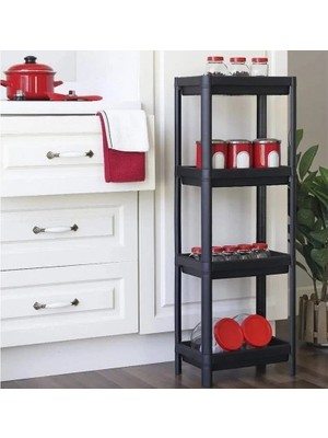Renas Store Siyah Dikdörtgen Raf Ünitesi Plastik (5047)