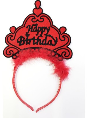 Renas Store Happy Birthday Yazılı Neon Renk Taç 12 Adet