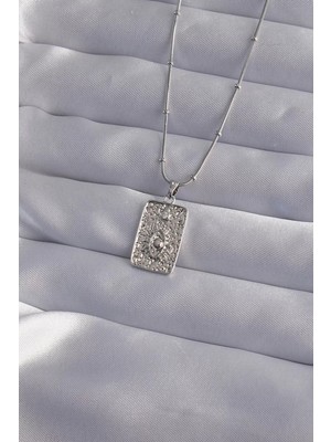Renas Store 316L Çelik Zincir Gümüş Renk Lazer Işlemeli Göz Figür Tarot Kolye - TJ-BKO9018
