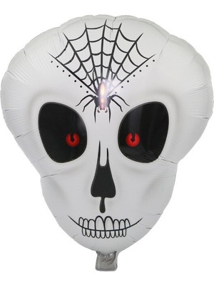 Renas Store Örümcek Ağ Desenli Iskelet Folyo Balon