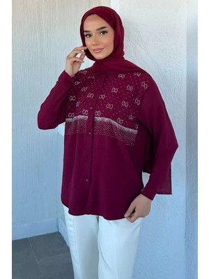 Julude Ön Taşlı Tesettür Gömlek P-00022284