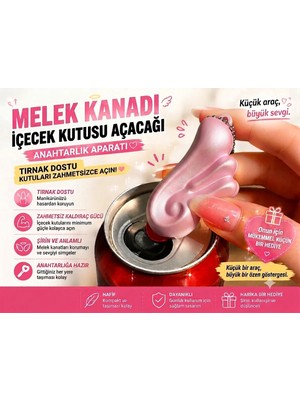 Kanat Figürlü Teneke Kutu Açacağı - Tırnak Dostu Içecek Açma Aparatı Anahtarlık Içecek Açma Aparatı