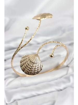 Renas Store Pazu Bileklik Gold Renk Pirinç Deniz Kabuğu Model TJ-BB8567