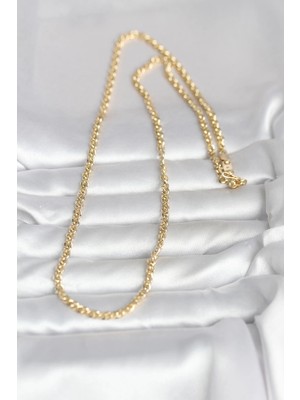 Renas Store cm 14K Gold Renk Zincir Model 60 cm Kadın Kolye