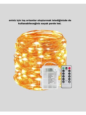 Astraltech 8 Fonksiyonlu Uzaktan Kumandalı Günışığı Perde Peri LED Dekoratif Işık