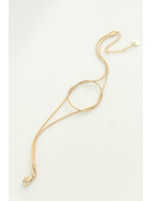 Kap Kaç 316L Çelik Gold Renk Düğüm Model Bileklik