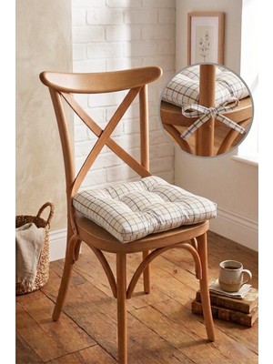 Dekomod 1 Adet Dijital Baskılı Bağcıklı Pofidik Sandalye ve Piknik Minderi Çok Amaçlı 40X40CM