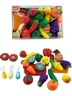 Renas Store URT007-KUTU-3 41 Pcs Kesilebilen Meyve Sebze Manav