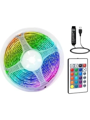 Astraltech Rgb Şerit LED 10 Metre LED Işık Kumanda ile Kontrol Rgb