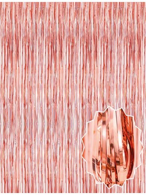 Renas Store Rose Gold Püsküllü Kapı Perdesi - Parti, Bekarlığa Veda, Doğum Günü 1x2 M